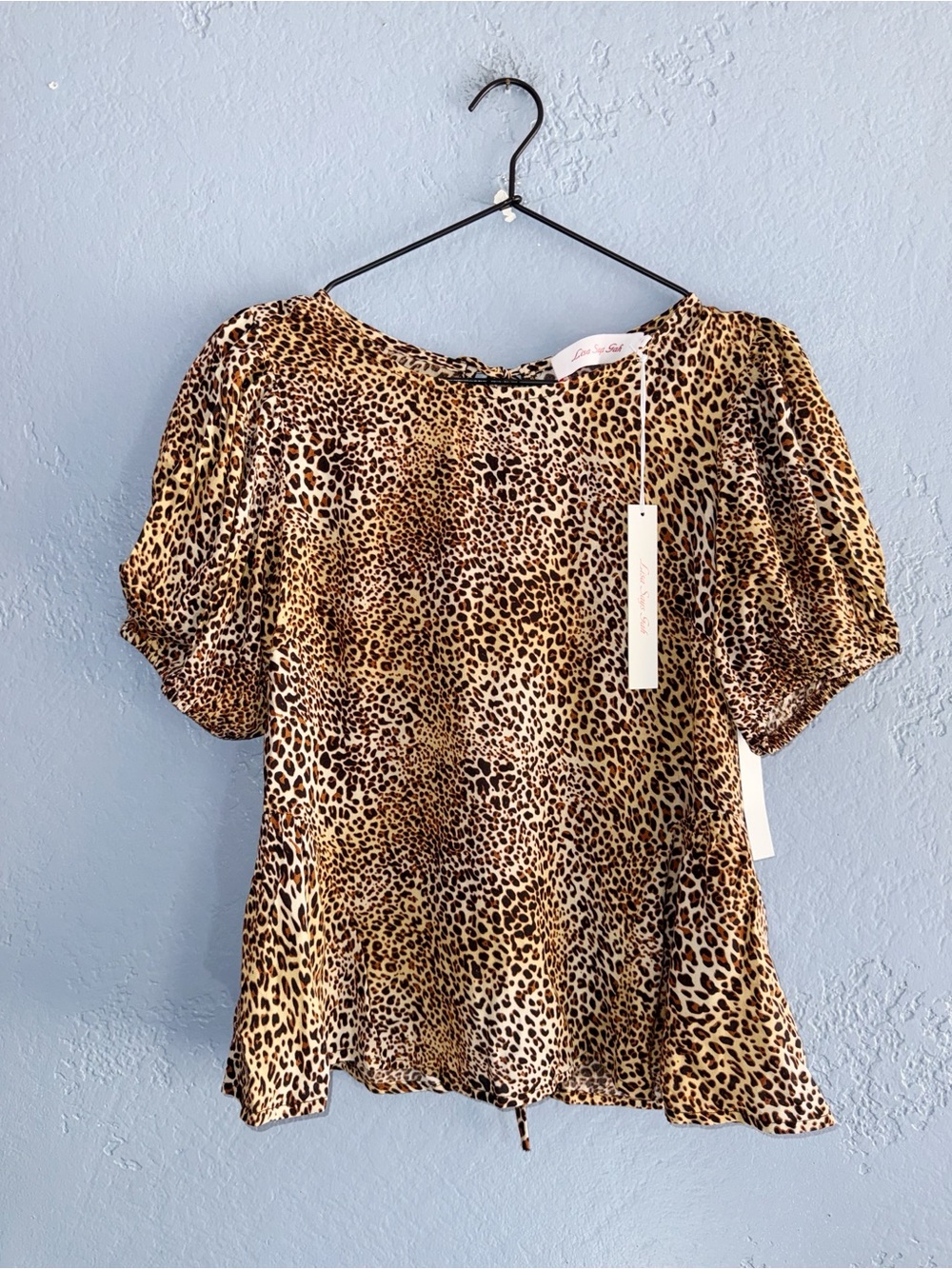 LISA SAYS GAH PETRA BLOUSE - LEOPARD PRINT Size XS